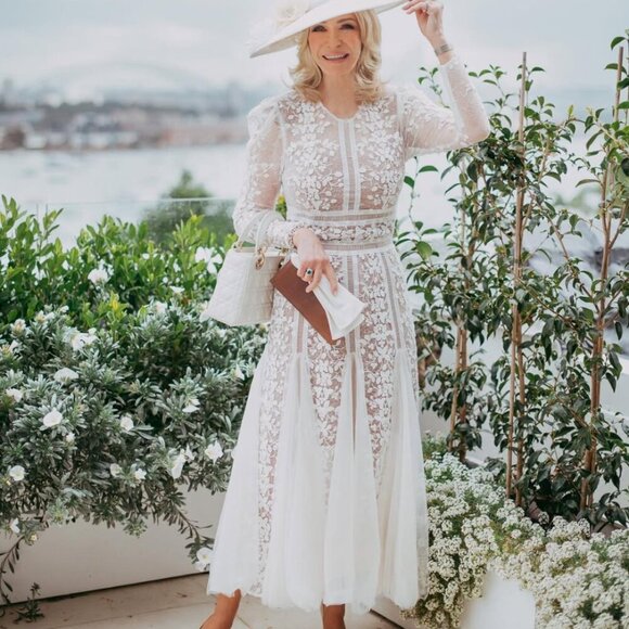 Bronx and Banco White Lace Wedding Dress - Picture 9 of 14